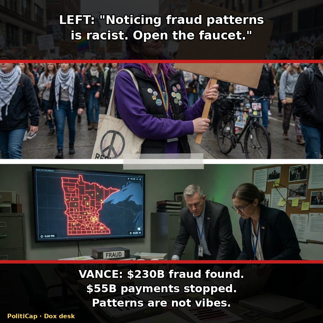Left calls noticing fraud patterns racist; Vance cites $230B found and $55B payments stopped