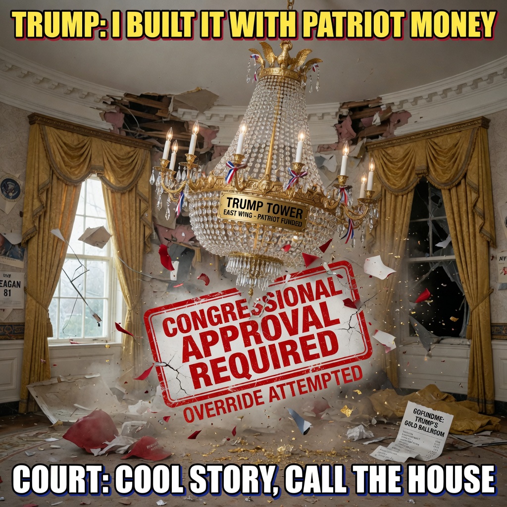 Trump ballroom patriot money meets congressional approval stamp