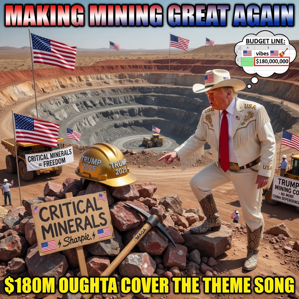 Making mining great again — $180M oughta cover the theme song