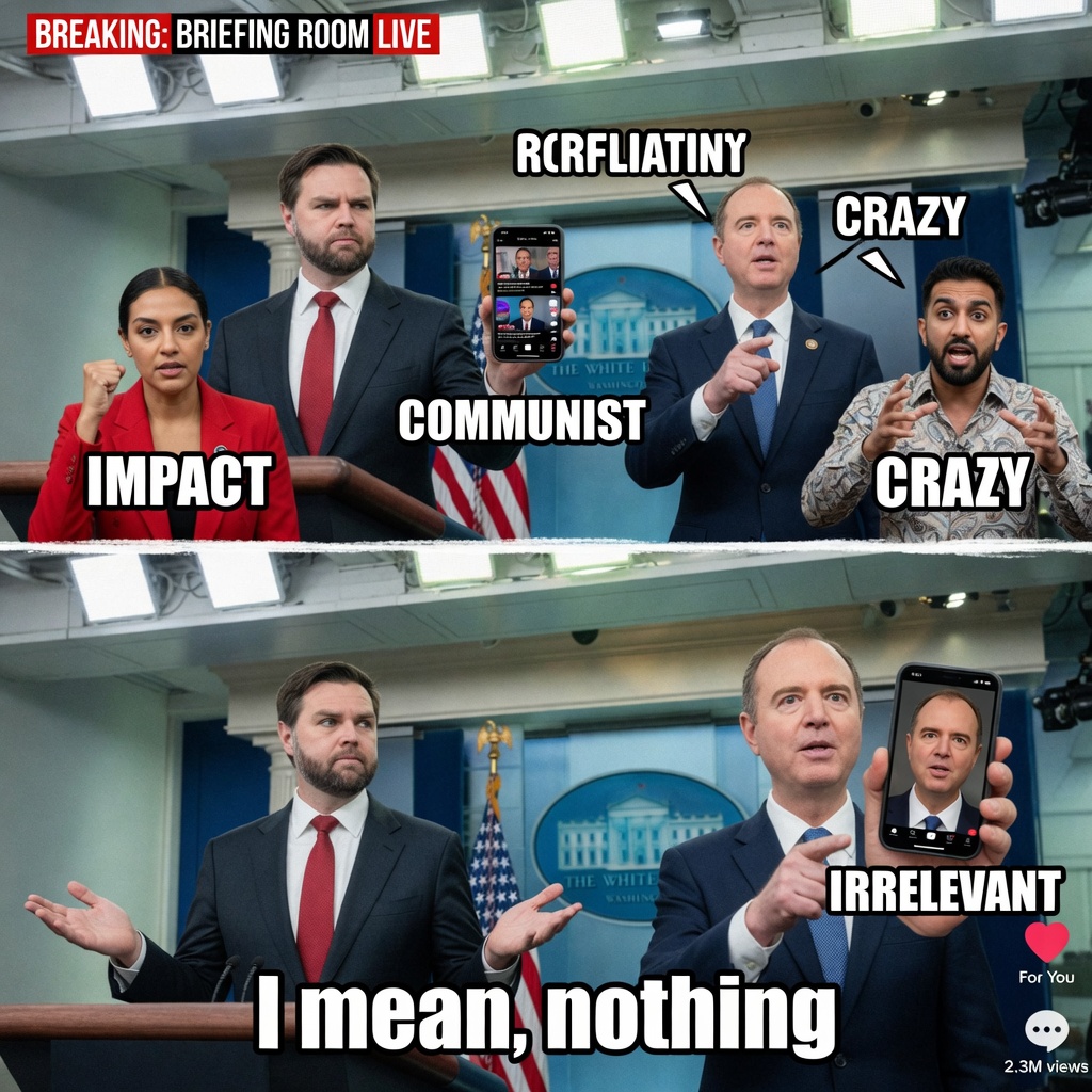 JD Vance with sarcastic captions rating politicians