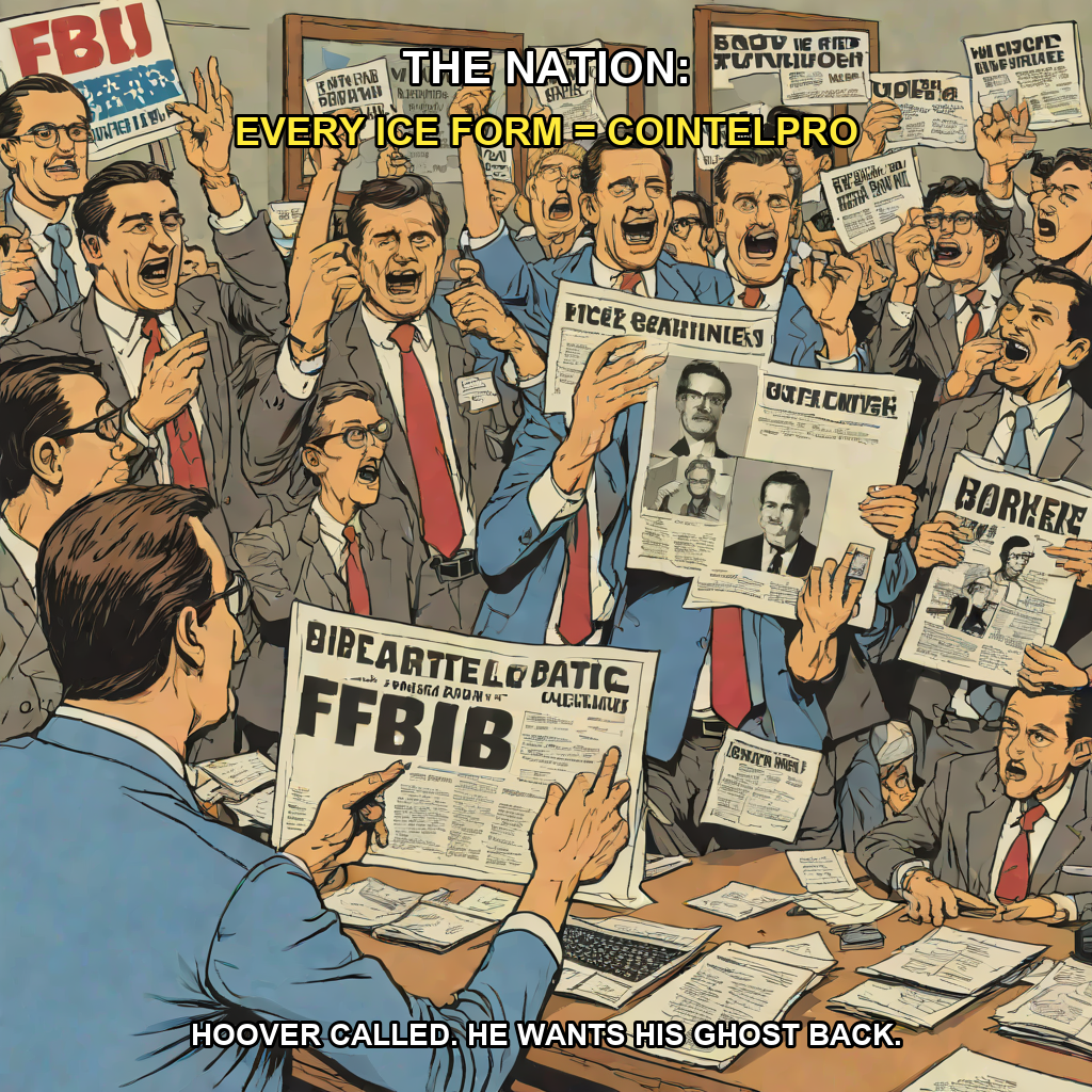 Dox: The Nation COINTELPRO panic vs routine ICE paperwork