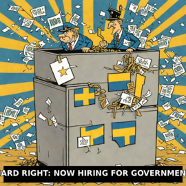 Satire: hard right bidding for Swedish government